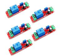 Hailege 5pcs NE555 DC 12V Temporizador de retardo Módulo de interruptor de relé ajustable de 0 a 10 segundos
