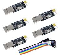 Hailege 5pcs USB a Serial CH340 USB a TTL Módulo de descarga con microcontrolador STC Adaptador de descarga con cables Dupont