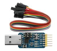 Hailege CP2102 USB a TTL UART 232 485 Puerto Adaptador de Conversión Mutua 6 en Uno - Herramienta de Depuración Serie Multifuncional para Windows, WinCE, Linux, Mac 32/64