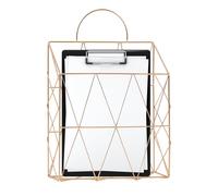 Hailerio Organizador De Documentos De Pared | Organizador Decorativo | Soporte de Estante Vertical de Alambre para Gestión y Almacenamiento de Papeles para Puertas de Baño y