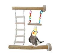 Hailerio Puente colgante de entrenamiento para loros | Juguetes para loros, hamaca de puente oscilante, jaula de cacatúa, juguete de columpio para pájaros, loros masticables, juguete de rompecabezas
