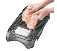 Hailerio Tabla De Lavar,Tabla De Lavandería Manual para Prendas | Accesorios De Limpieza Antideslizante con Portajabón para Fregadero,Colegio Residencia Universitaria Ropa Mujer