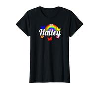 Hailey Nombre Introducción Kidcore Rainbow Hello Kindergarten Camiseta