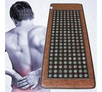 HAILM Esterilla Piedra Calor Amatista Jade Infrarrojo Lejano, Esterillas Calefactoras De Piedras De Jade Y Turmalina, Jade Natural Almohadilla Térmica Temperatura Ajustable,70x180cm