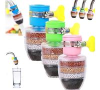 Hailnrothwad Magic Charcoal Water Filter, 2025New Magic Charcoal Water Filter, 6-Layer Filtration, Splash-Proof and Water-Saving, Providing Strong Waters Pressure, for Round Spout Taps (Mix 3pcs)