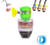 Hailnrothwad Magic Charcoal Water Filter, 6 Layer Cartridge Activated Carbon Filters Water Filter, 2025 New Carbon WaterFilter Faucet, Filters Wate Faucet, for 1/2inch - 3/4inch Faucets (green)