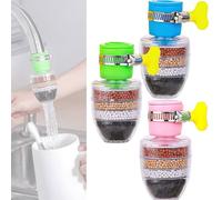 Hailnrothwad Magic Charcoal Water Filter, 6 Layer Cartridge Activated Carbon Filters Water Filter, Water Saving and Providing Strong Waters Pressure, Suitable for Round Spout Taps (mixed-3pcs)