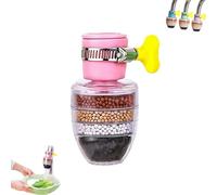 Hailnrothwad Magic Charcoal Water Filter, Magic Charcoal Water Filter, 6 Layer Cartridge Activated Carbon Filters Waters Filters, for 1/2in - 3/4in Faucets (Pink*1)