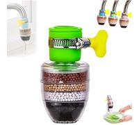 Hailnrothwad Magic Charcoal Water Filter, Magic Charcoal Water Filter, Waters Faucet Filters for Kitchen Sink, 6-Layer Filtration Faucet Purifier for 1/2inch - 3/4inch Faucet (Green)