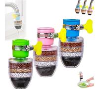 Hailnrothwad Magic Charcoal Water Filter, Magic Charcoal Water Filter, Waters Faucet Filters for Kitchen Sink, 6-Layer Filtration Faucet Purifier for 1/2inch - 3/4inch Faucet (3Pcs Mix)