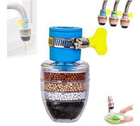 Hailnrothwad Magic Charcoal Water Filter, Magic Charcoal Water Filter, Waters Faucet Filters for Kitchen Sink, 6-Layer Filtration Faucet Purifier for 1/2inch - 3/4inch Faucet (Blue)