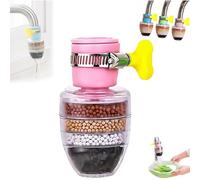 Hailnrothwad Magic Charcoal Water Filter, Magic Charcoal Water Filter, Waters Faucet Filters for Kitchen Sink, 6-Layer Filtration Faucet Purifier for 1/2inch - 3/4inch Faucet (Pink)