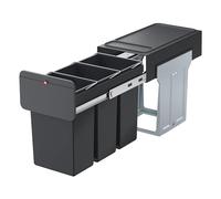 Hailo 0310-300 EcoLine Design Trio L Inbouwafvalemmer 3x10L Zwart