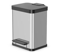 Hailo 0619-200 Öko uno Plus M - Cubo de Basura, 17 L, Metal, Acero Inoxidable, 36 x 33 x 45 cm