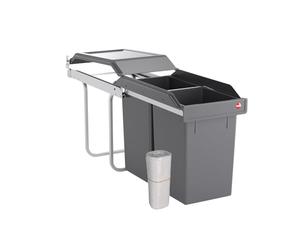 Hailo 3650101 Abfallsammler TA Swing 30.2/30A für Schränke AB 300 mm Breite mit Drehtür Recogedor, Gris, 25.2 x 50.5 x 41.5 cm