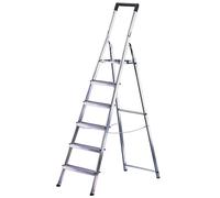 Hailo 5_8946-001, Escalera de Tijera de Aluminio L40 EasyClix (6 peldaños)