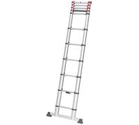 HAILO 7113-092 - Escalera telescópica de aluminio FlexiLine 260 de 9 peldaños