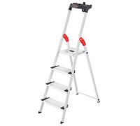 Hailo 8040-407 XXL Escalera EasyClix, Plata, 4 Stufen