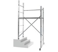 Hailo 9473-311 - Andamio de aluminio Hobby 3 (altura máxima de trabajo 3 m), gris
