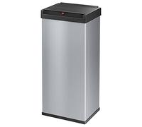 Hailo Big Box - Cubo de basura, Plata, 52 L | Capacidad: 52 L, recipiente plateado