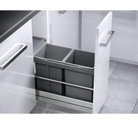 Hailo - Cubo de basura de cocina (30 L, 15+15)