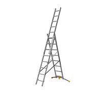 Hailo - Escalera transformable de 3 planos de 3 x 8 peldaños 5 m80 aluminio Hailo HobbyLot