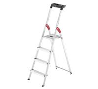 Escalera de tijera de peldaños planos de aluminio StandardLine L60 Hailo, carga máx. 150 kg