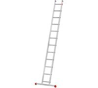 Hailo S60 ProfiStep UNO Escalera de 12 peldaños, escalera de aluminio con 2 patas para patas, soporta hasta 150 kg, escalera de aluminio fabricada en Alemania, escalera de aterrizaje inoxidable, color