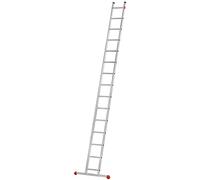Hailo S60 ProfiStep UNO Escalera de Aluminio - Escalera Ligera con 15 peldaños - Escalera de Seguridad con Gran Superficie - Altura de Trabajo hasta 515 cm - Peso 7,9 kg - Plata