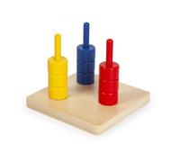 Hailong Ming Juguetes para Apilar, Juguetes Educativos para 1 Año, Montessori Tres Columnas de Colores