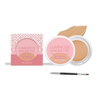 Hailoyearn debajo del abril, corrector de crema con iluminación con cepillo, color de color de piel cansado que corrige al brillo e imprimación, maquillaje de cobertura completa (Dark Skin)