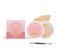 Hailoyearn debajo del abril, corrector de crema con iluminación con cepillo, color de color de piel cansado que corrige al brillo e imprimación, maquillaje de cobertura completa (Natural)