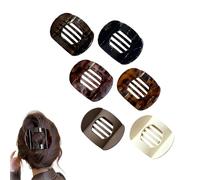 Hailoyearn Hair Clips 4/6PCS, Casual Versatile Solid Colour Lay Flat Hair Clip, Large Flat Hairs Clips for Women Thick/Thin Hairs, Volume Flats Top Round Clip (6Pcs B)
