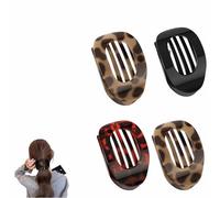 Hailoyearn Hair Clips 4/6PCS, Flat Claw Clips, Casual Versatile Solid Colour Lay Flat Hair Clip, Volume Flat Top Round Clip, Casual Versatile Solid Colour Lay Flat Hair Clip (4PCSA)