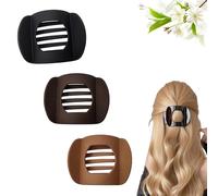 Hailoyearn Hair Clips 6PCS, flat hair clips for women, duckbill hairs clipss, for Thick Hairs Womens Styling Plastic Curve No Slip Accessories Claw Clamp (3PCS C)