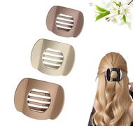 Hailoyearn Hair Clips 6PCS, flat hair clips for women, duckbill hairs clipss, for Thick Hairs Womens Styling Plastic Curve No Slip Accessories Claw Clamp (3PCS A)