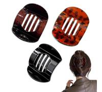 Hailoyearn Hair Clips, Flat Claw Clips for Women, Casual Versatile Solid Colour Lay Flat Clip, for Women Thick/Thin Hair, Strong Hold No Slip Barrettes (F)