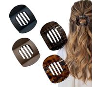 Hailoyearn Hair Clips,Hailoyearn Flat Hair Clips for Women,Hailoyearn Casual Versatile Solid Colour Lay Flat Hair Clip,Volume Flat Top Round Clip for Thick or Thin Hair (D Set)