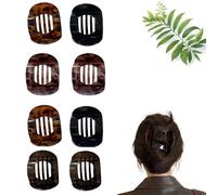 Hailoyearn Hair Clips, Suerteyay Hair Clips, Casual Versatile Solid Colour Lay Flat Hair Clip, Flat Top Round Clip, Simple Elegant Hair Clip, Strong Hold No Slip Hair Barrettes (C#8 PCS)