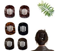 Hailoyearn Hair Clips, Suerteyay Hair Clips, Casual Versatile Solid Colour Lay Flat Hair Clip, Flat Top Round Clip, Simple Elegant Hair Clip, Strong Hold No Slip Hair Barrettes (C#6 PCS)