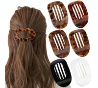 Hailoyearn - Pinzas para El Cabello Suerteyay, Pinzas Planas para El Pelo, Pinzas para El Pelo de Pico de Pato para Mujer, SujecióN Fuerte, Antideslizante, Clip Plano para Uso Diario (6PCS-B)