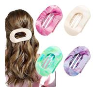 Hailoyearn - Pinzas para El Cabello Suerteyay, Pinzas Planas para El Pelo, Pinzas para El Pelo de Pico de Pato para Mujer, SujecióN Fuerte, Antideslizante, Clip Plano para Uso Diario (4PCS-F)