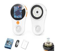 Hailoyearn Portable Handheld Magnifying Glass,500x Fixed Magnification Digital Microscope, 2.0" IPS Display, 1920x1080p HD, 8 LED Lights, for Plant, Stone, PCB Inspection (White)