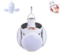 Hailoyearn Solar Light, 2 in 1 Folding Solar Lamp,Fold LED Lantern with Hook, Versatile Camping Hanging Tent Light with Remote Control and USB Charging, 5 Brightness Modes (1 pcs)