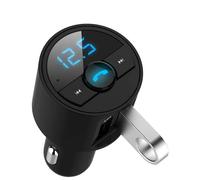 HaiMa Dhl 3.6A Cargador Usb Rápido Bluetooth Car Kit Fm Transmisor Modulador De Audio Música Mp3 Reproductor Teléfono Iso Android Inalámbrico Manos Libres Carkit - Negro