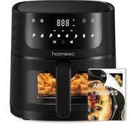 HAIMEEC Air Fryer 8 en 1, Freidora de aire 4 Litros, Ventana Transparente, Pantalla Táctil Digital, 70% Menos Energía, Menos Acei, 30-200°C, con 78 Recetas, Cajón Individual
