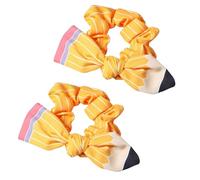 HAIMITI Cintas para el pelo para el regreso a clases, accesorios para el pelo de lápiz, lazos a rayas, lazos para el pelo, lindas bandas de goma para mujeres y niñas, no dañan la coleta, para