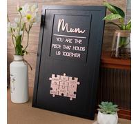 Hainadian Letrero de madera personalizado para el día de la madre, placa de identificación personalizada para el Día del Padre, placa de identificación personalizada, arte de pared (18 x 28 cm)