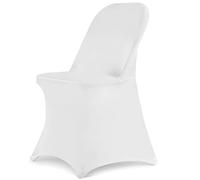 HAINARverS Fundas Plegables de Elastano elástico para sillas, 30 Unidades, Protectores universales para sillas, para Bodas, Fiestas, Banquetes, Vacaciones, Celebraciones, decoración elástica (Blanco,