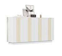 HAINEW HD26062604 - Cómoda con 4 puertas y divisores ajustables, 140 x 35 x 70 cm, color blanco